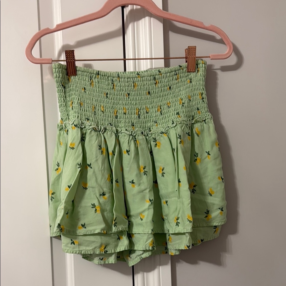 Green Floral Hollister Skirt - Small